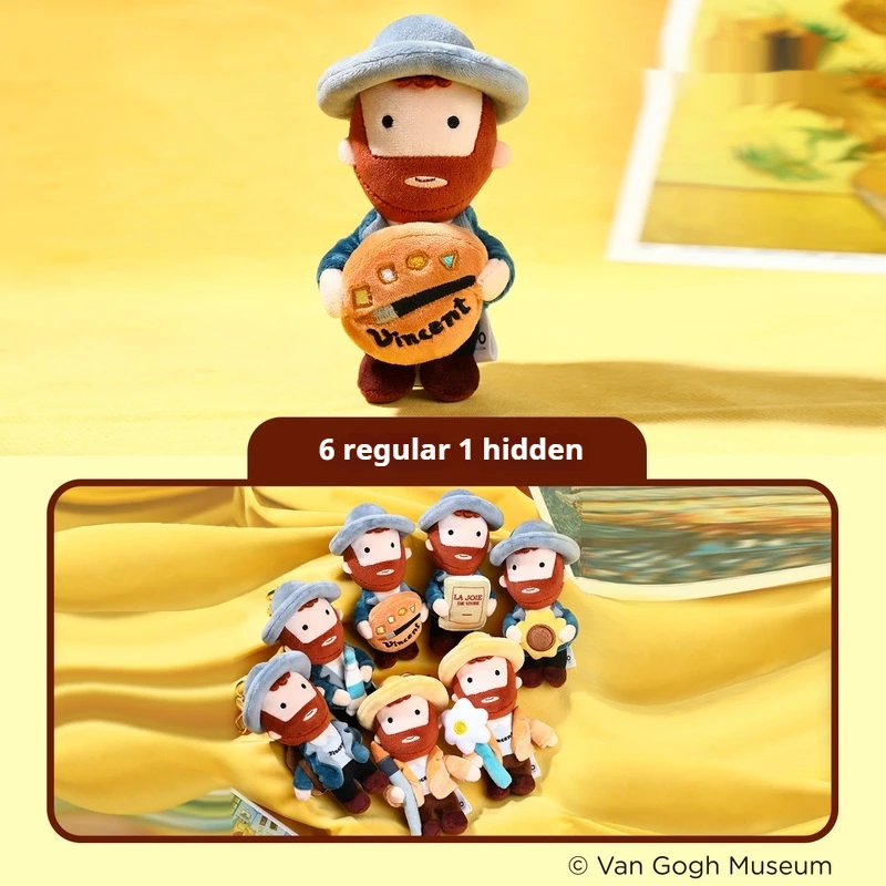 In Stock Original Vipo Van Gogh Museum Van Gogh Self Portrait Series Blind Box Anime Character Doll Collection Holiday Toys Gift