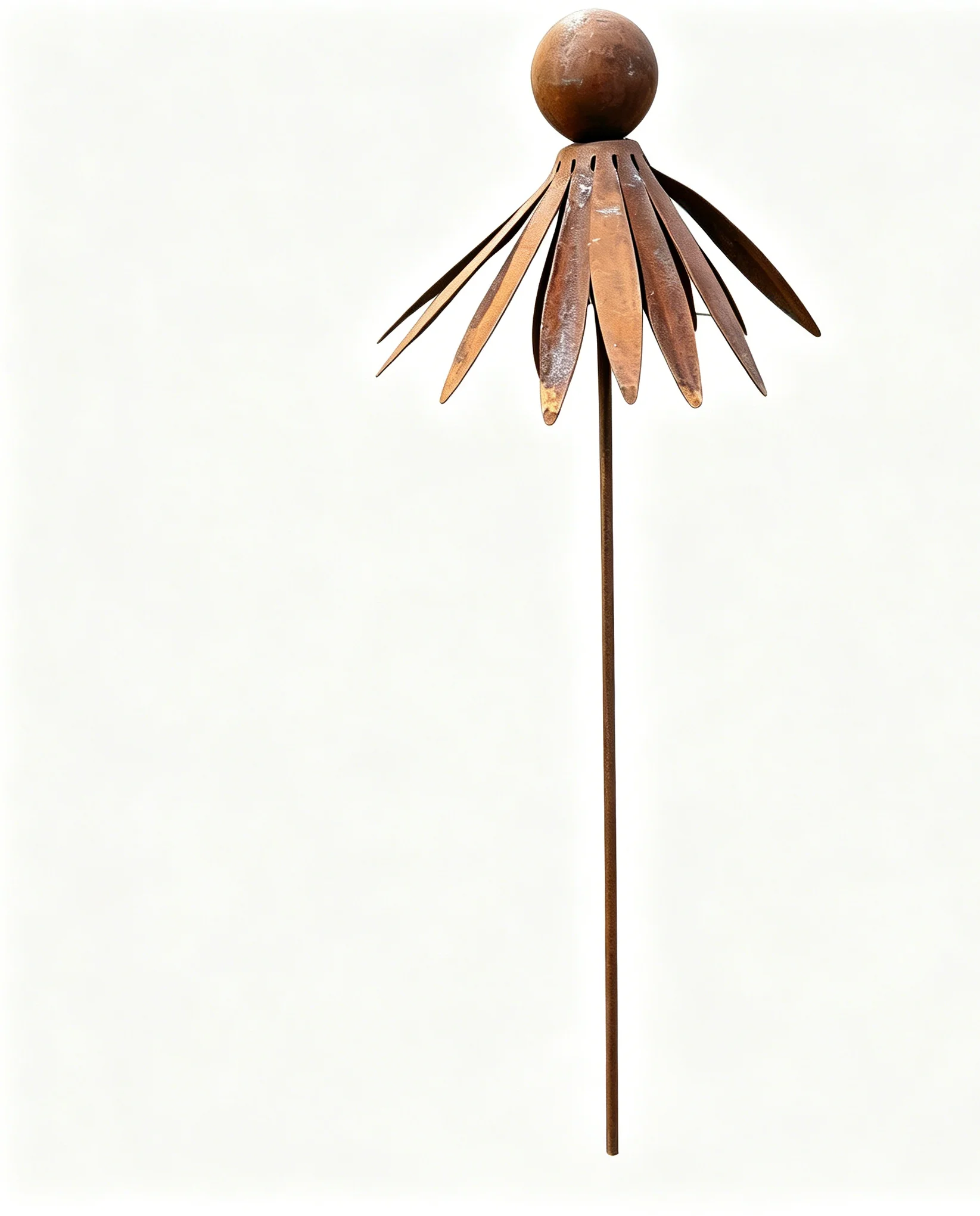 Vintage-Style Iron Flower Garden Stakes, Made of Retro Metal Material, with a Simple and Textured Flower Design. Place Them in the Garden, Lawn, or Flower Bed, Blending in with Natural Plants and Flowers, Enhancing the Artistic and Vintage Ambiance of the Gardening Space, Creating a Unique Garden Landscape