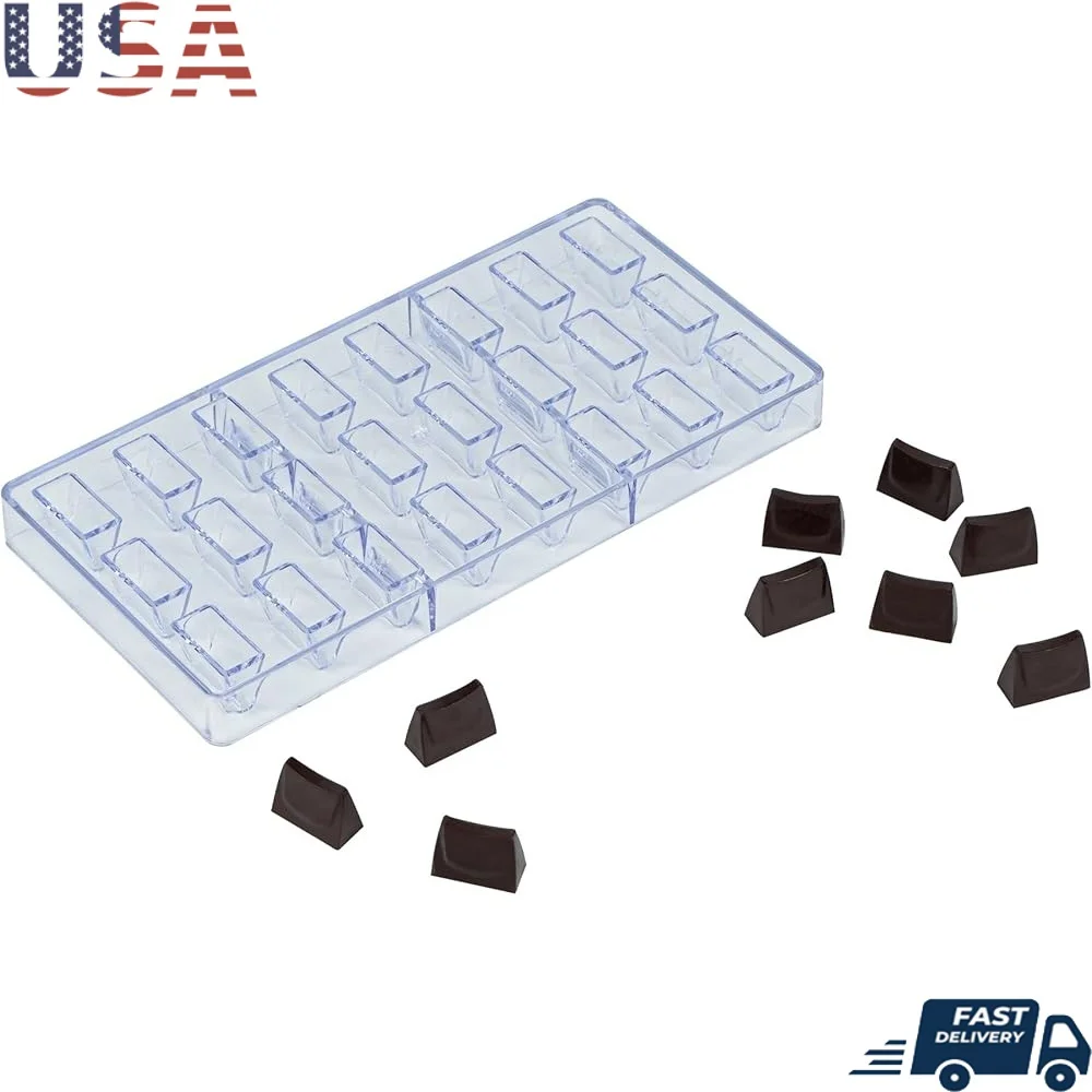 

Chocolate Shaping Mold 10.8x5.3 Inch Polycarbonate Candy Mold 24 Cavities Triangle Shape Freezable Easy Clean Durable