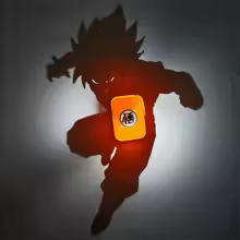 Luminária de Parede Dragon Ball Zoro, Projetor de Luz de Sombra Luffy Goku, Brinquedo Criativo de Anime, Decoração Colecionável, Presente