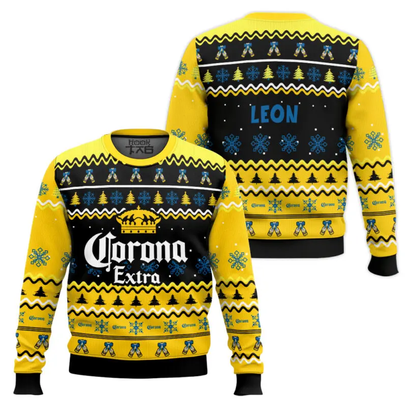 Sweater Natal Lucu Corona Extra Lager Beer, Sweater Pesta Liburan Unik Ukuran Besar untuk Pria Wanita, Hadiah Natal 2026