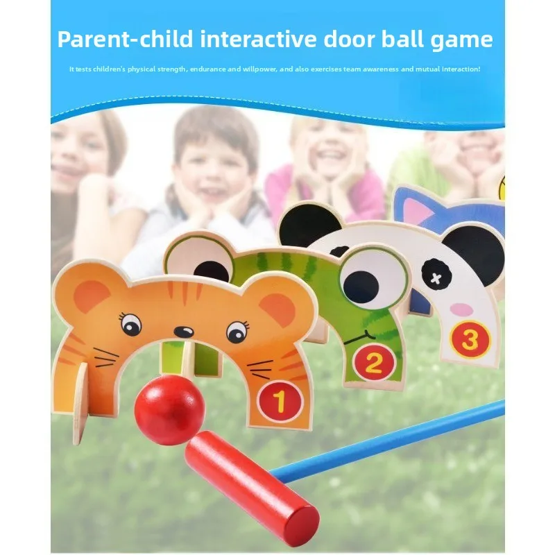 Wooden Croquet Croquet Outdoor Sports Park Toys