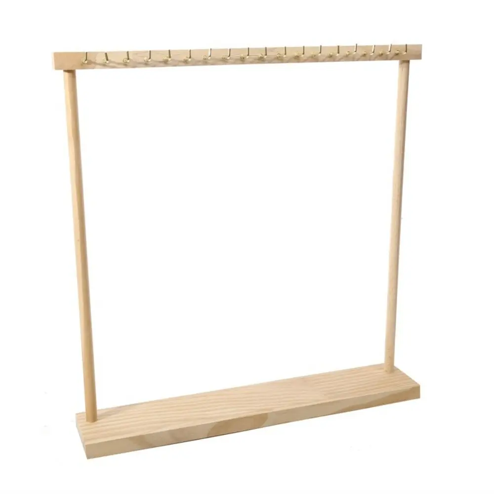 

Portable Wood Necklace Stand 12 /18 Hook Exquisite Necklace Hanging Rack Bracelets Display Jewelry Jewelry Holder Desk