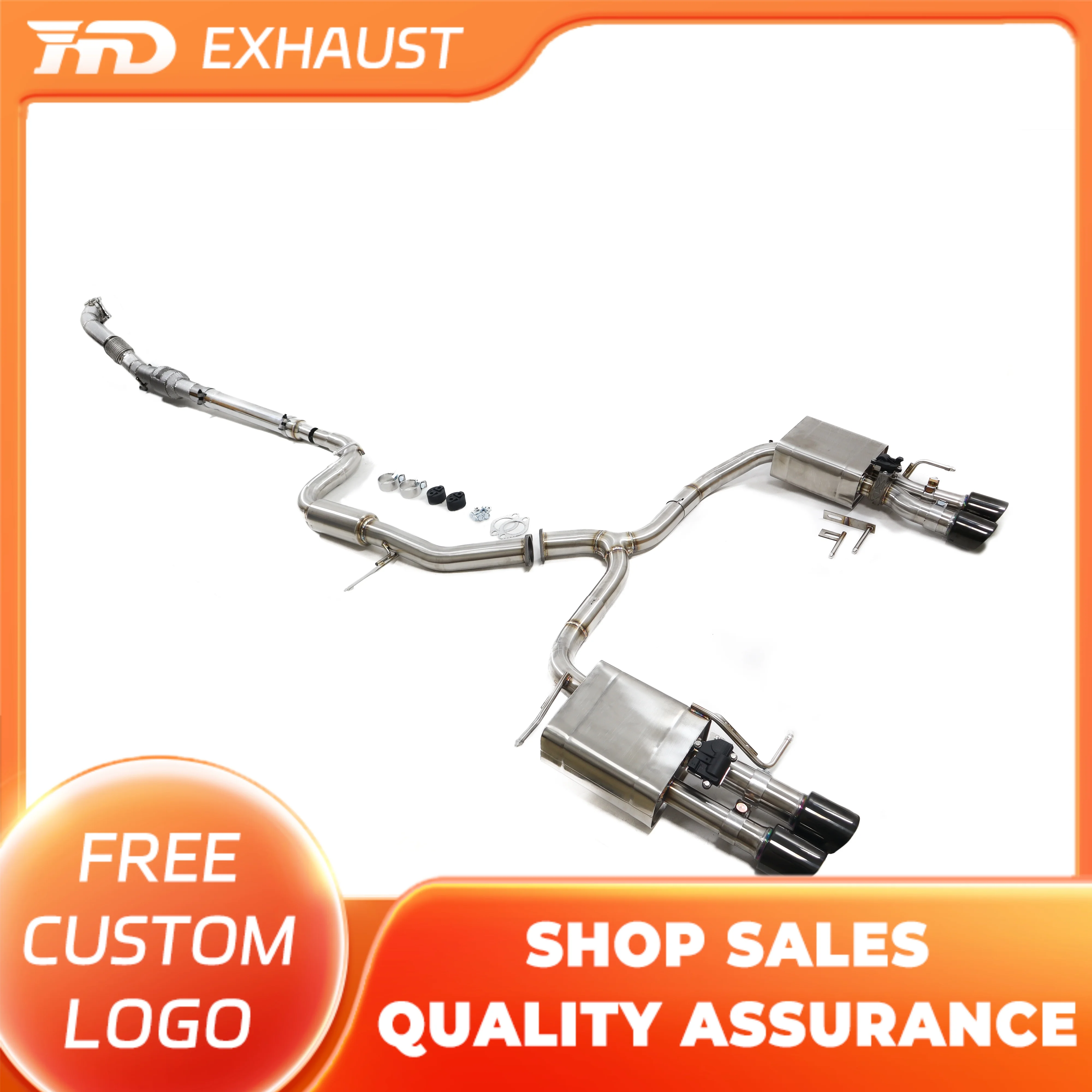 

HMD Hot Sale Stainless Steel Exhaust System Performance full exhaust Catback For VW CC 2.0T Auto Modified Valve Muffler