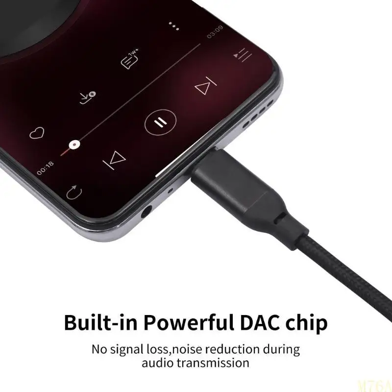USB C To 2RCA Audios Cable Type C 2RCA Y Splitter Cable For Phone Tablet Home Theater Car Speaker Connecting Line M76A