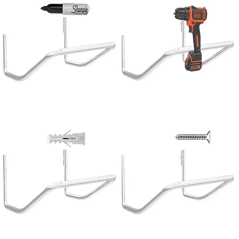 Wall Strollers Folding Chair Storage Ladder Rack Hanger For Garage Wall Heavy Duty Ladder Holder For Garage