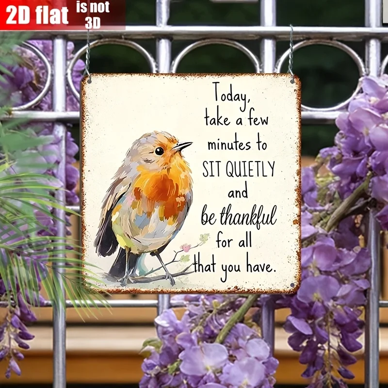 1 Piece Vintage Wooden Wall Decor, 2D Flat, with the Message 