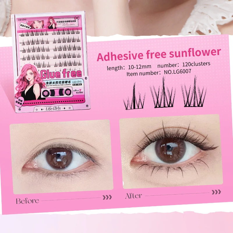 

Natural false eyelashes False eyelashes bundles false eyelashes with glue soft wispy volume lashes for women daily wear