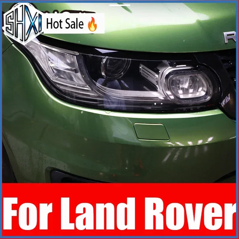 For Land Rover Range Rover Sport Vogue Velar Evoque L494 L405 Discovery 5 Sport Car TPU Smoked Black Headlights Protector Film