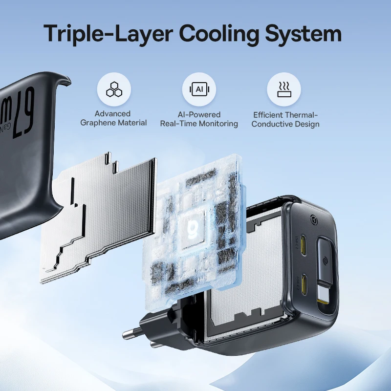 Baseus 67W شاحن سريع مع كابل قابل للسحب USB C شاحن آيفون سامسونج Xiaomi iPad شاحن سريع شاحن الهاتف السفر #5