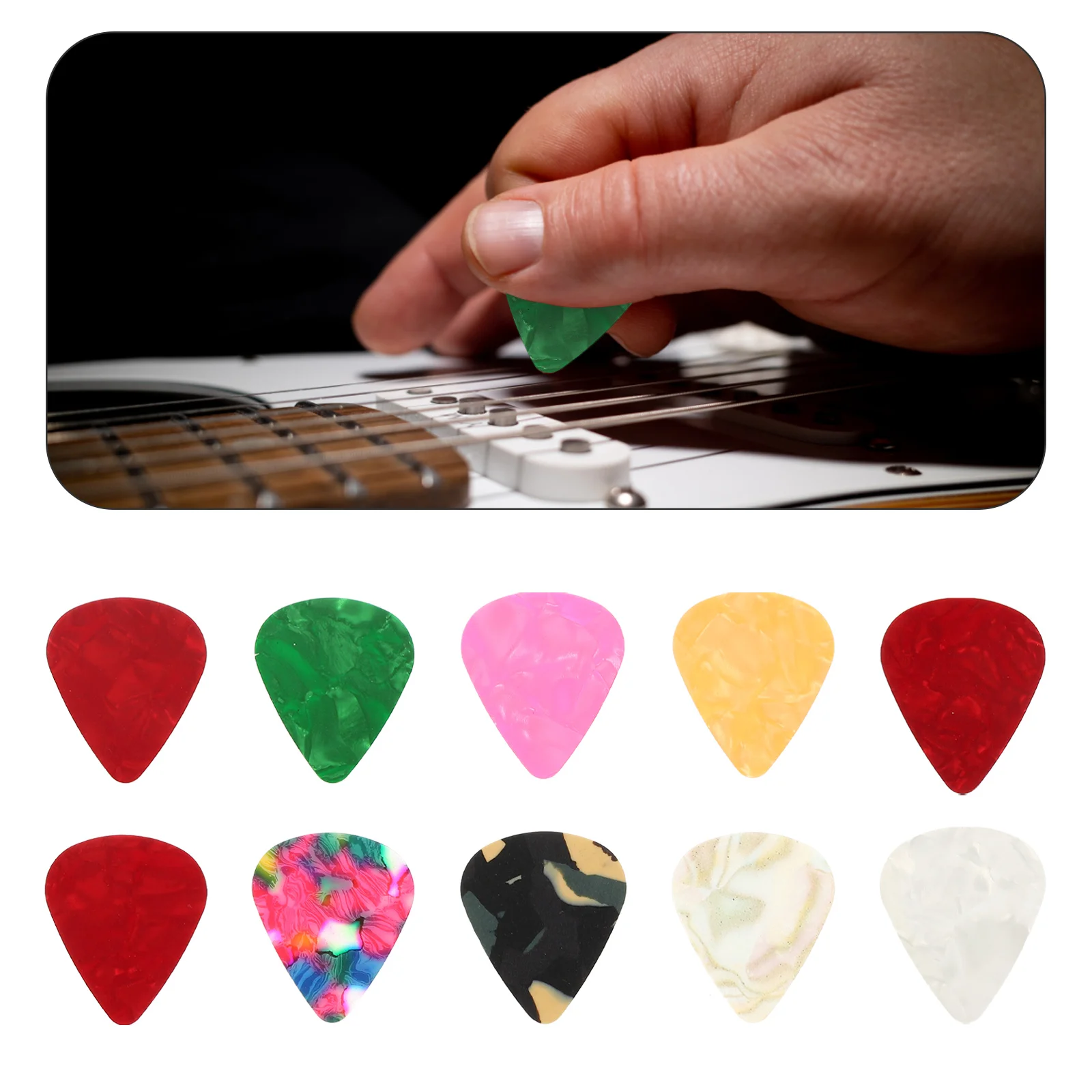 

Adjustment Clip Pick Set Guitar Picks Acoustic Adjustable Capo Tuner One-hand Tuning Pitch Clamp for Electric Plastic Kit
