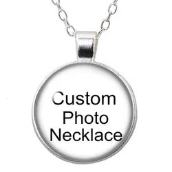 Personalized Photo Custom pictures glass cabochon Necklace Pendant Charms silver plated /Bronze/Crystal Pendant DIY Jewelry