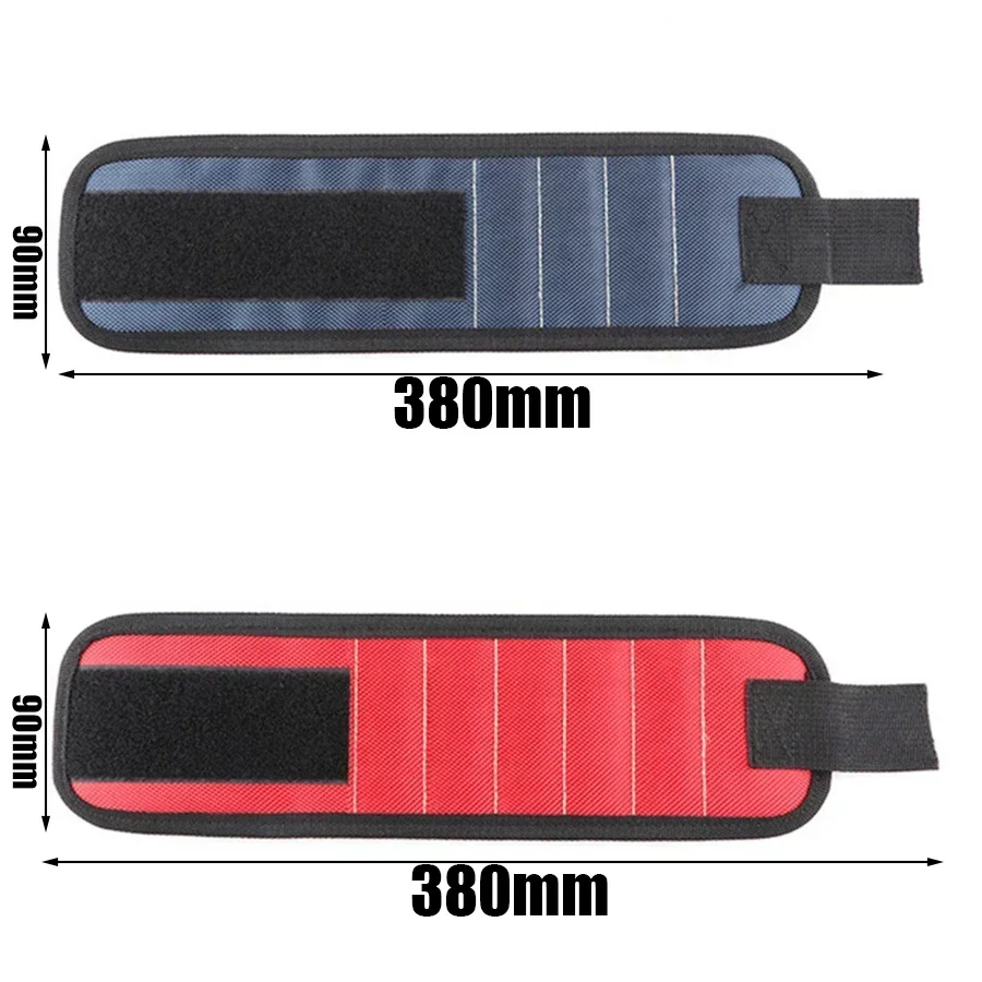 3/5 Rows Durable Magnetic Wristband Portable Magnetic Tools Bag For Screw Nail Nut Bolt Drill Bit Repair Kit Organizer Storage