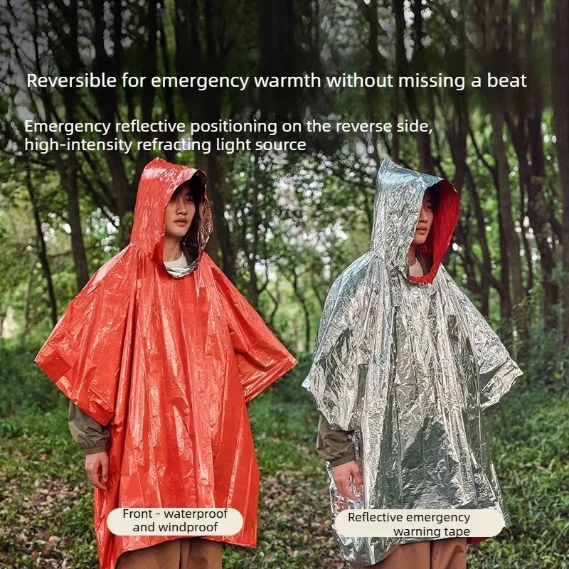 1-10PCS 야외 생존을 위한 비상용 비옷 열 호일 - Emergency Poncho Rain 리뷰 및 가격