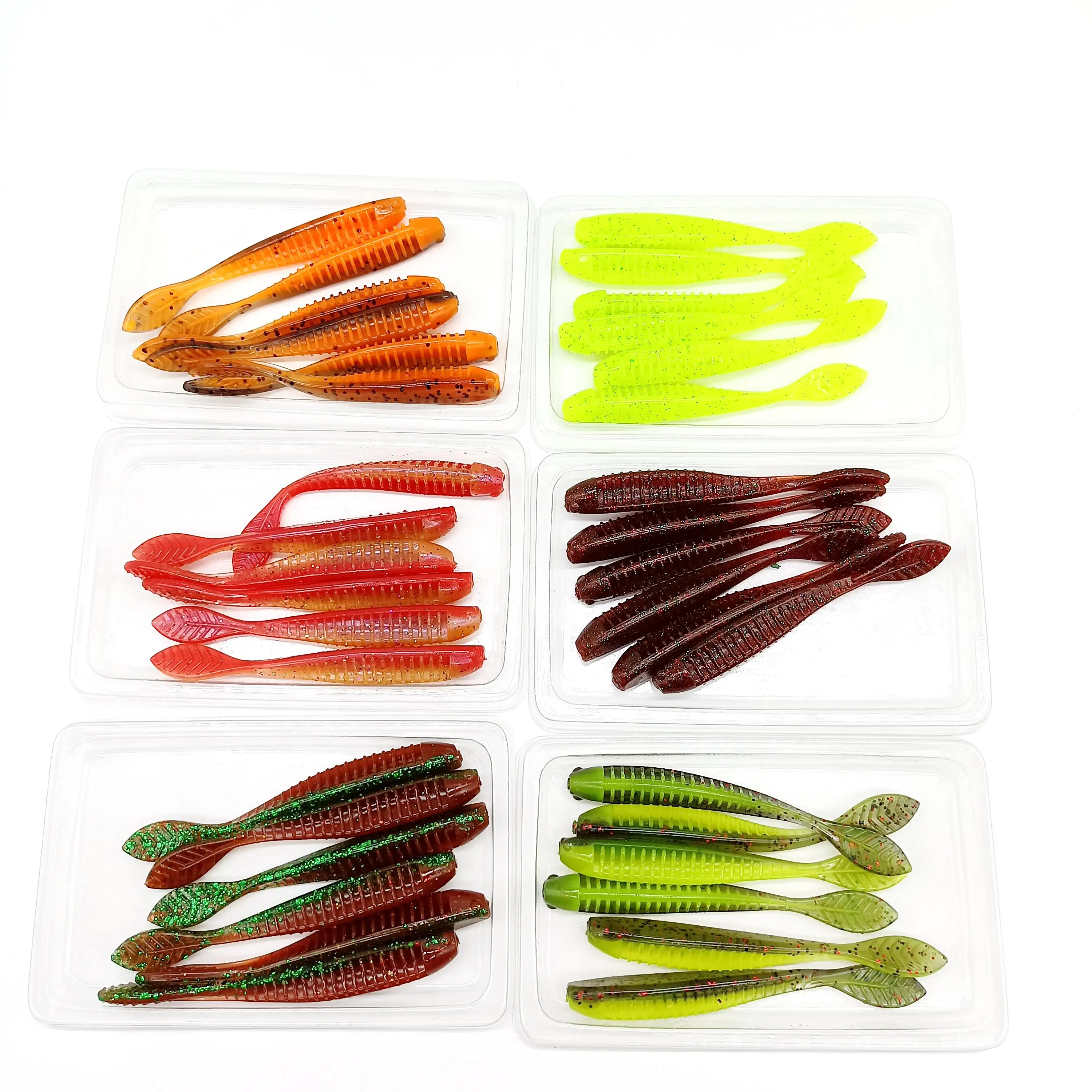 DUODUOYU 6PCS TPE 플로팅 낚시 소프트 루어 2.3g/85mm Wobblers Swimbait 실리콘 미끼베이스 퍼치 루어 인공 미끼 태클