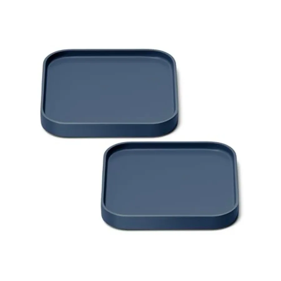 Set of 2 - Stackable Spoon Holder for Kitchen Counter - Drip Catching, Heat-Resistant Design - Non-Slip Base