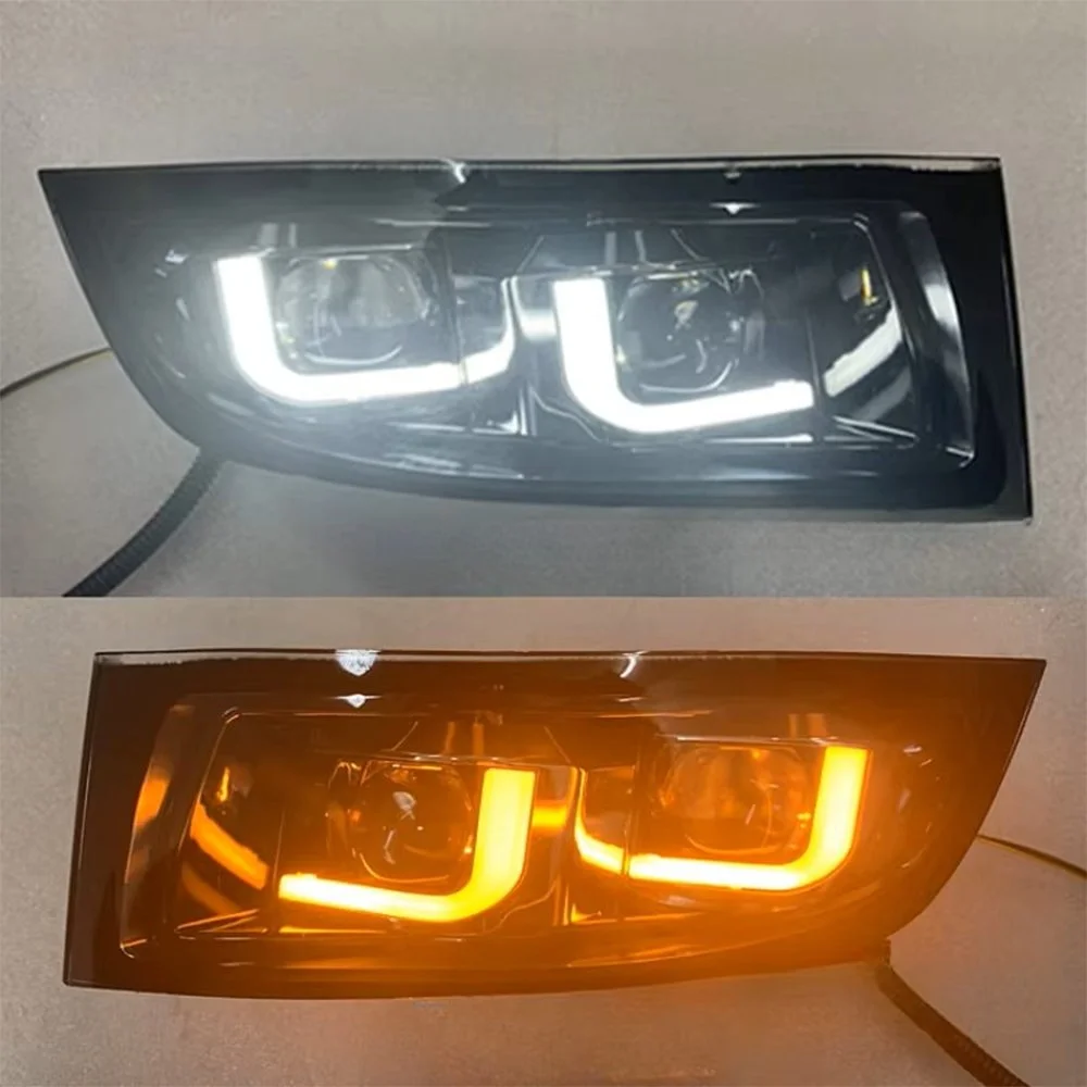 LED Daytime Running Lights Fit For Lexus GX470 2003-2009, Dual Color LED DRL Assembly With Wiring Harness & Switch, Front Bumper