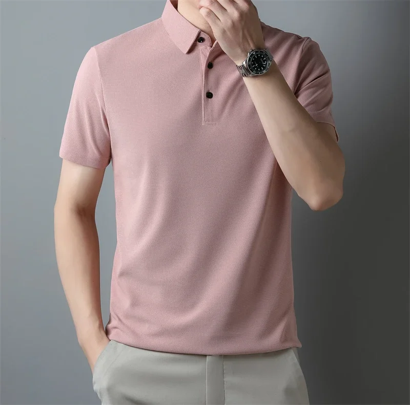Men's Classic Collar Short Sleeve Polo Shirt Casual Breathable Summer Daily Office Fashion Men's Tee 2026