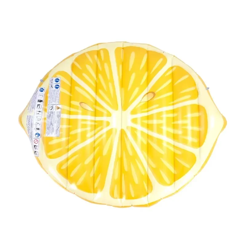 Giant Lemon Shaped Inflatable Pool Float Adult Swimming Ring Outdoor Water Lounger Beach Raft Floating Mat For Summer Party