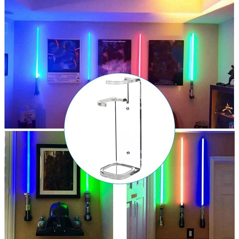 A96Q-5X Lightsaber Wall Mount Stand Light Saber Display Rack Wall Holder-Included Screws Hardwares For Most Lightsabers A