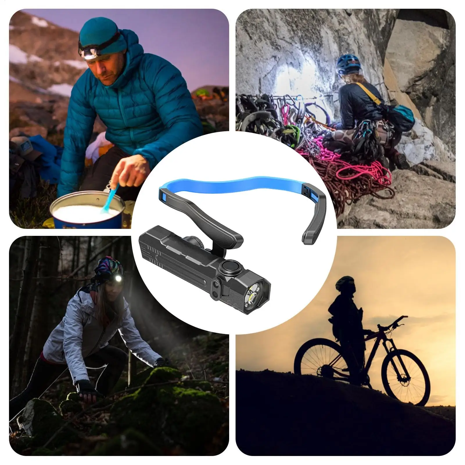 ヘッドランプ懐中電灯防水明るい耳掛け式ヘッドライト耳掛け式ヘッドランプバックパッキングキャンプ洞窟探検サイクリング釣りハイキング用