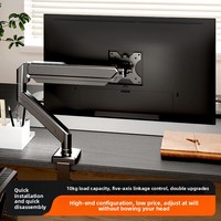 Computer Monitor Bracket Robotic Arm Desktop Rotating Display Screen Base No Punching, Double Screen Height Increase Frame