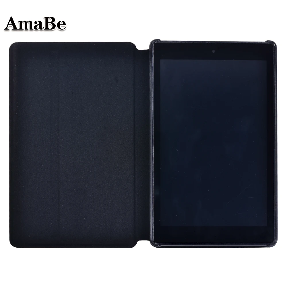 Solid Drop Resistance Case for Fire HD 8(2016/2017/2018)with Alexa Soft Leather Cover Protective Shell Tablets Case