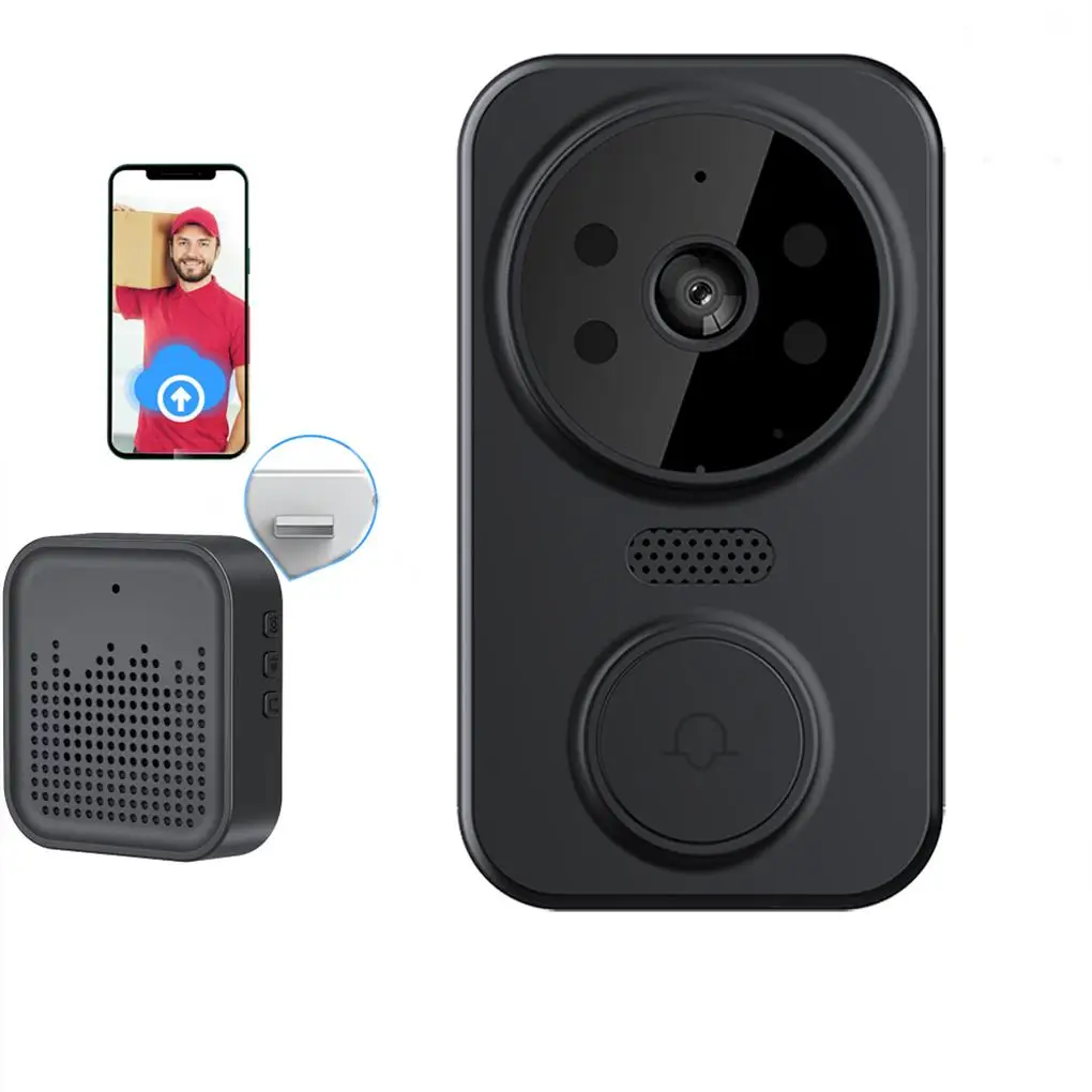 Smart Visual Doorbell Wireless Two-way Intercom Infrared Night Vision Remote Monitoring Security Wifi Video Door Bell Smart Home