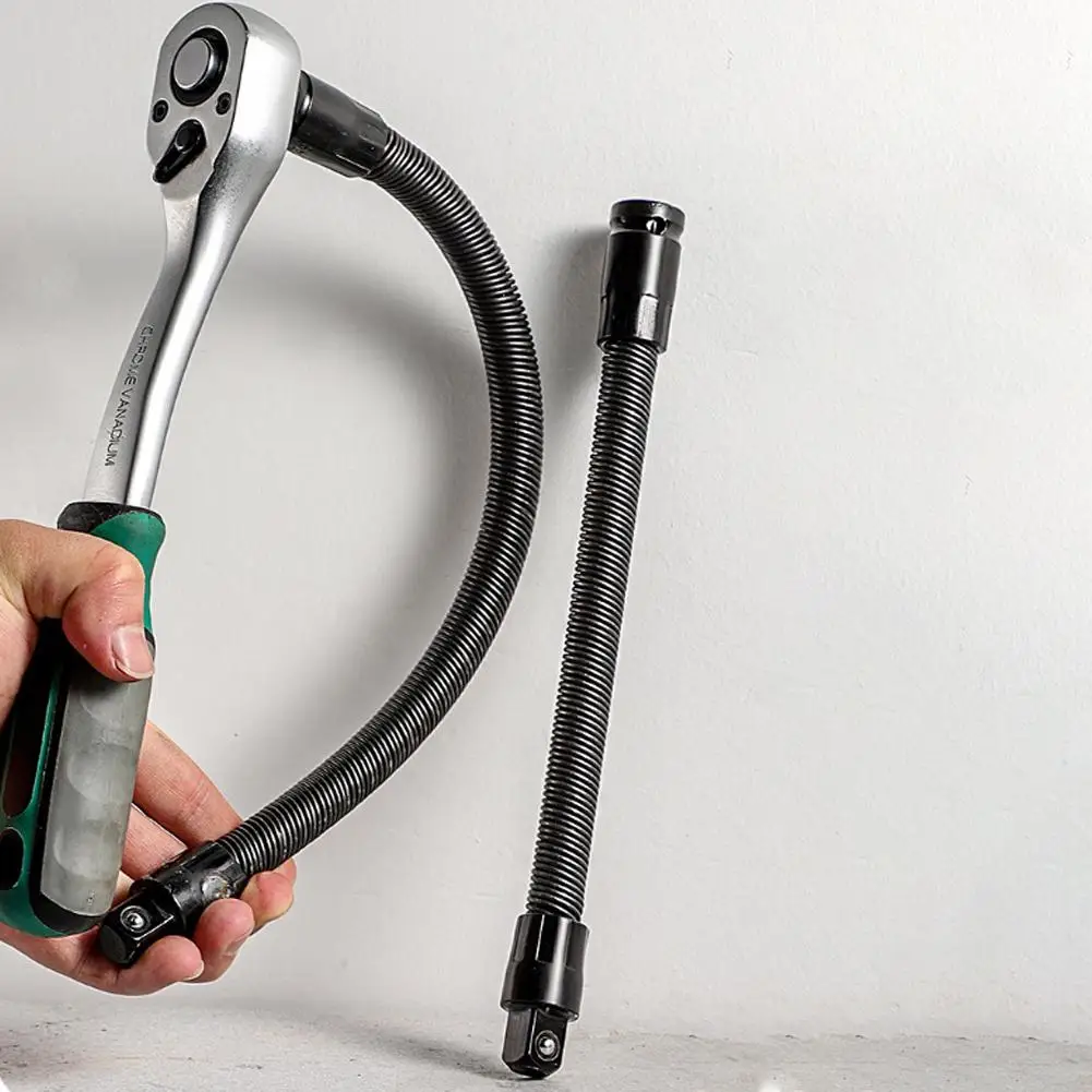 Flexible Socket Ratchet Wrench Extension Bar Motor Repair Tool 1/2Inch Driver Flexible Socket Extension Bar Wrench Extension Rod