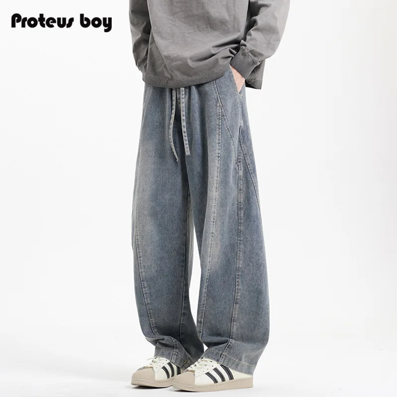 

ProteusBoy Men's Casual Straight Leg Jeans Loose Fit American Sle Spring Autumn Winter New Faion Cotton Polyester Blend