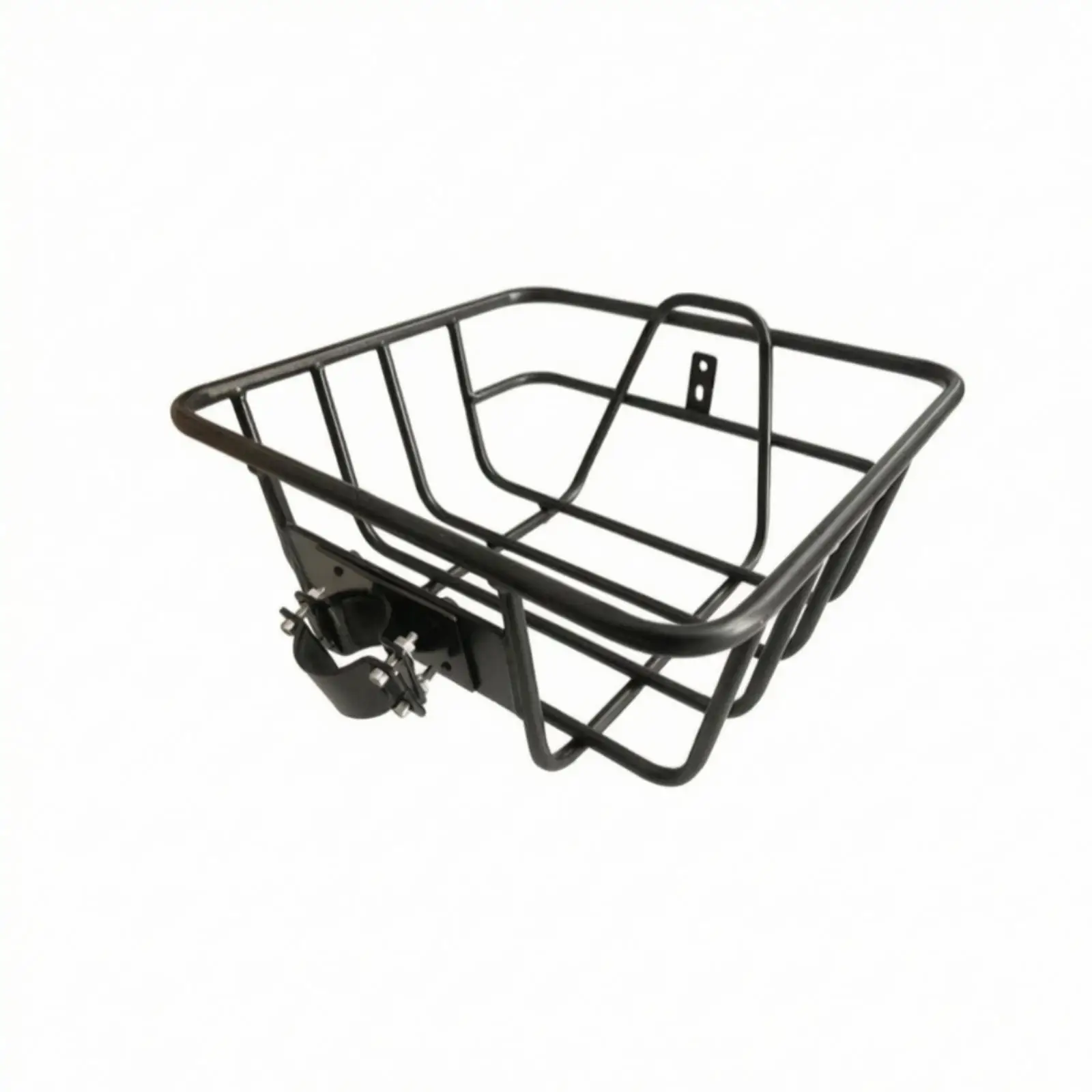 Iron Wire Front Basket for Bicycle with Rounded Rectangular Rim and Open Design for Easy Access to Essentials on the Go