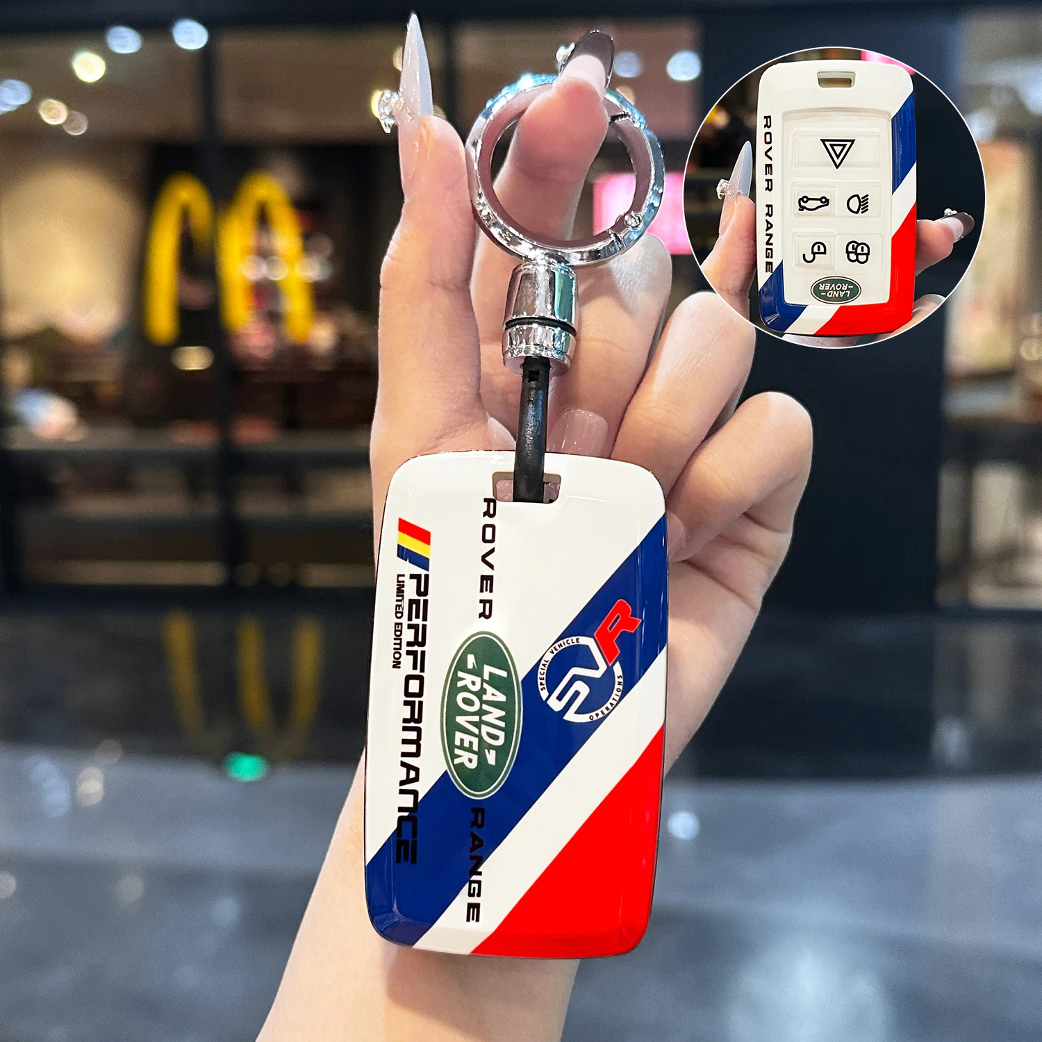 

High Quality ABS Car Remote Key Case Cover Shell For Land Rover Discovery Range Rover Evoque Velar Sport Keychain Accessories
