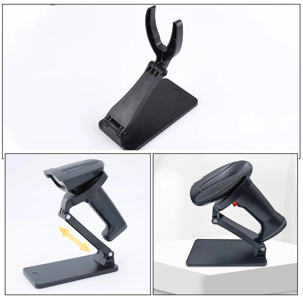 Soporte Universal para escáner de código de barras plegable, multiángulo, ajustable, manos libres, para escritorio de supermercado al por menor, estable y compacto