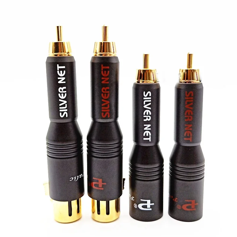 High Performance Audio RCA Male to XLR Female Gold Plated Adapter Connector for Amplifier 2male 2 Female