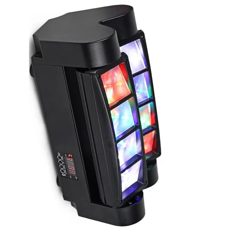 Stage Equipment Mini 8x3w RGBW LED 4in1 Beam Moving Head Lights DMX Control for DJ Disco Dance Wedding