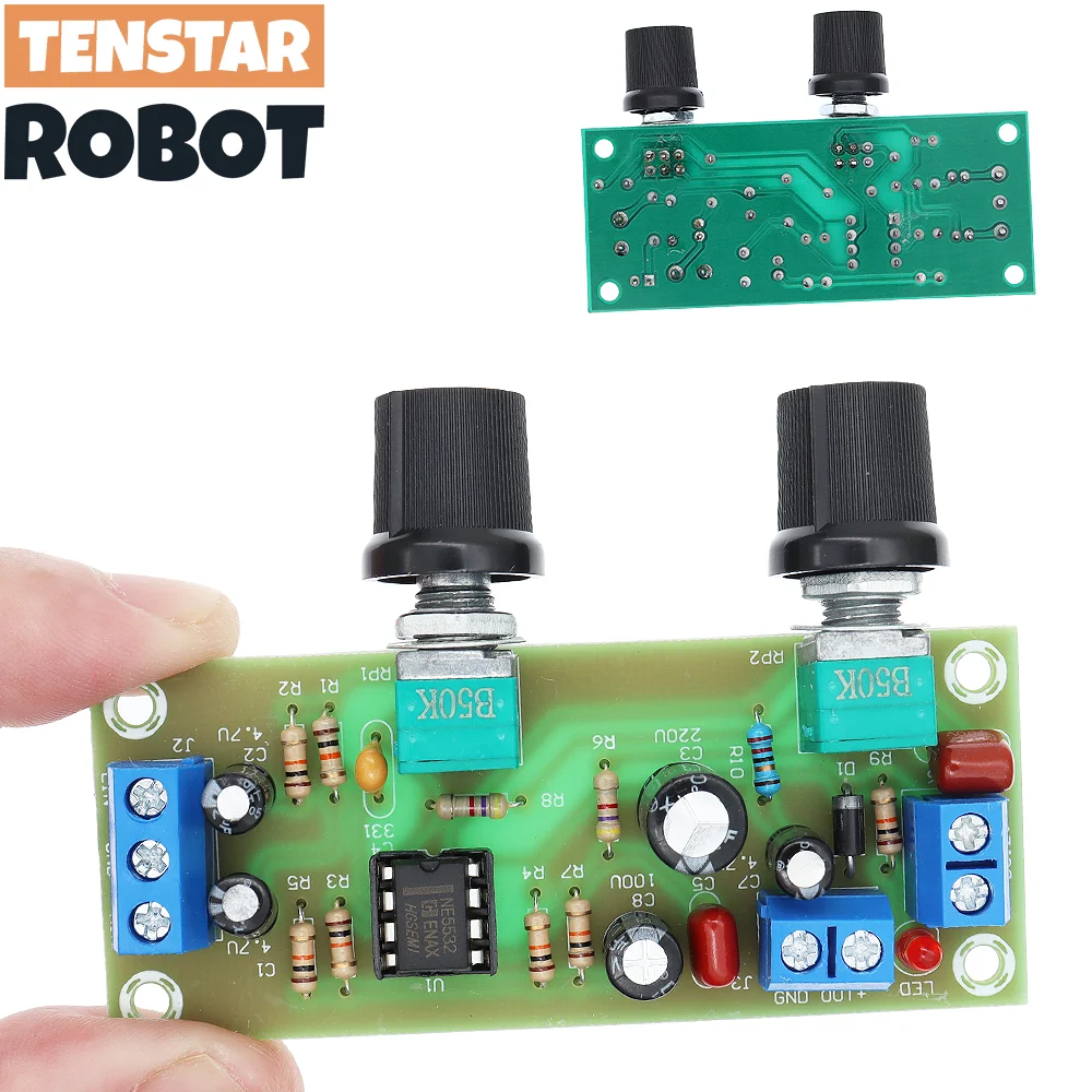 High-Precision Single Supply Low Pass Filter Board Wubwoofer Preamp Board 2.1 Channel DC 10-24v 22hz-300hz