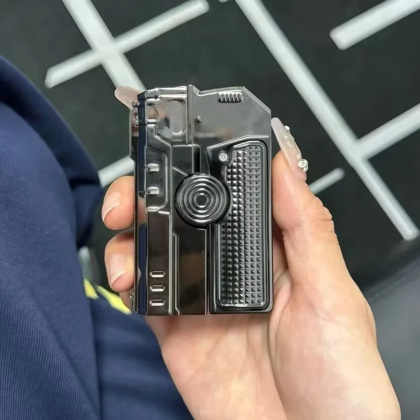 Multifunctional Foldable Dual-form Gun Shaped Lighter,Creative Transformable Design,Windproof Red Jet Flame,Stress Relief Gadget