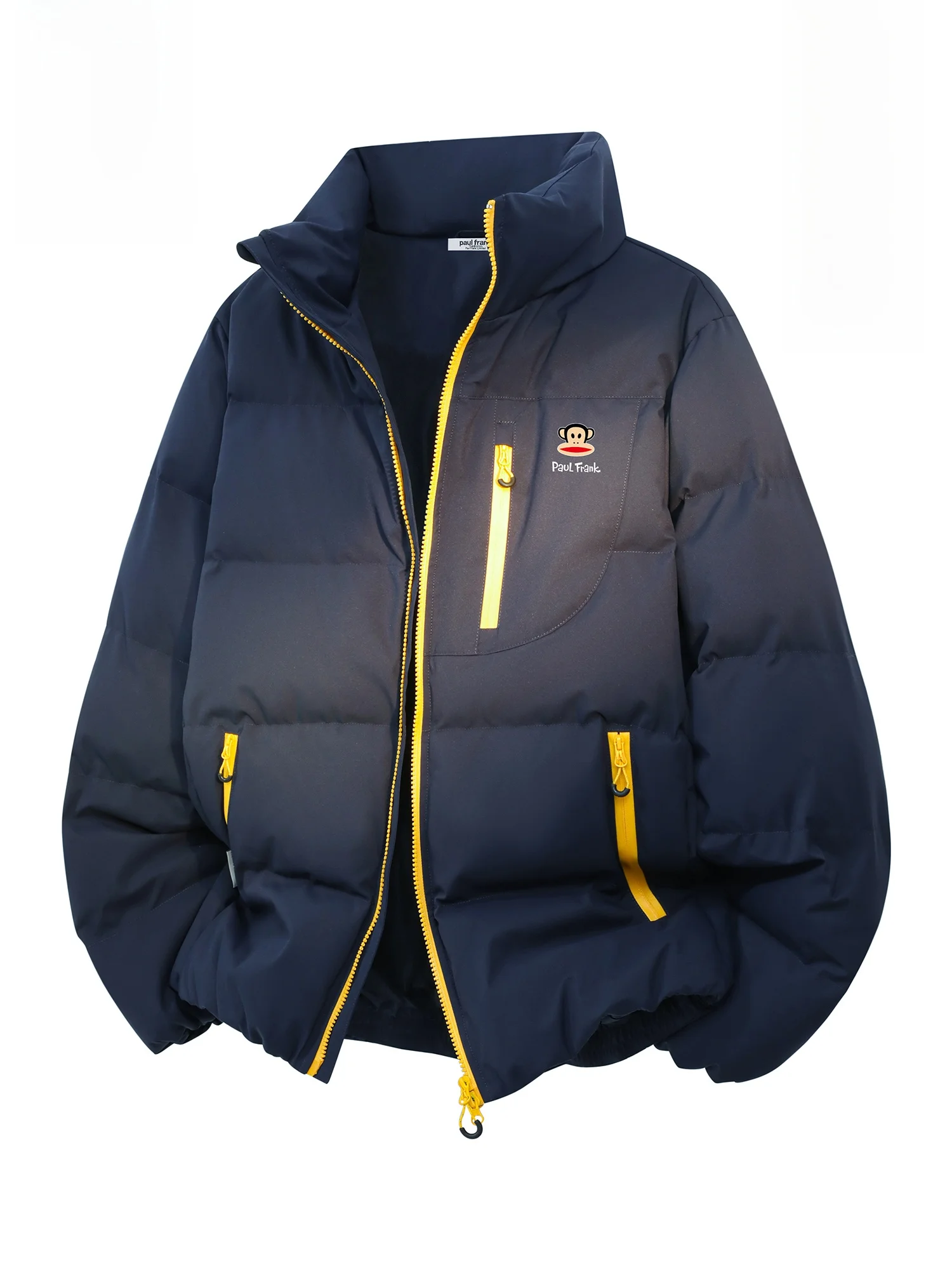 

PaulFrank Winter Thiened Cotton Jaet Men's Winter Warm Outerwear Youth Faion Zipper Closure Long Sve Animal Pattern