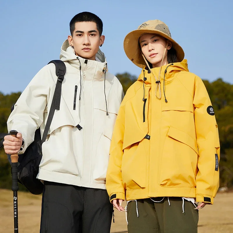Unisex Waterproof Outdoor Hiking Jacket Autumn Windbreaker Coat Breathable Fishing Camping Windproof Jackets Men Women Clothing