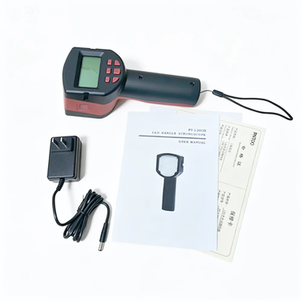 PT-L200B Digital LED Stroboscope Rechargeable Stroboscope 50.0 F/m-12000.0f/m Industrial Surface RPM Measurement