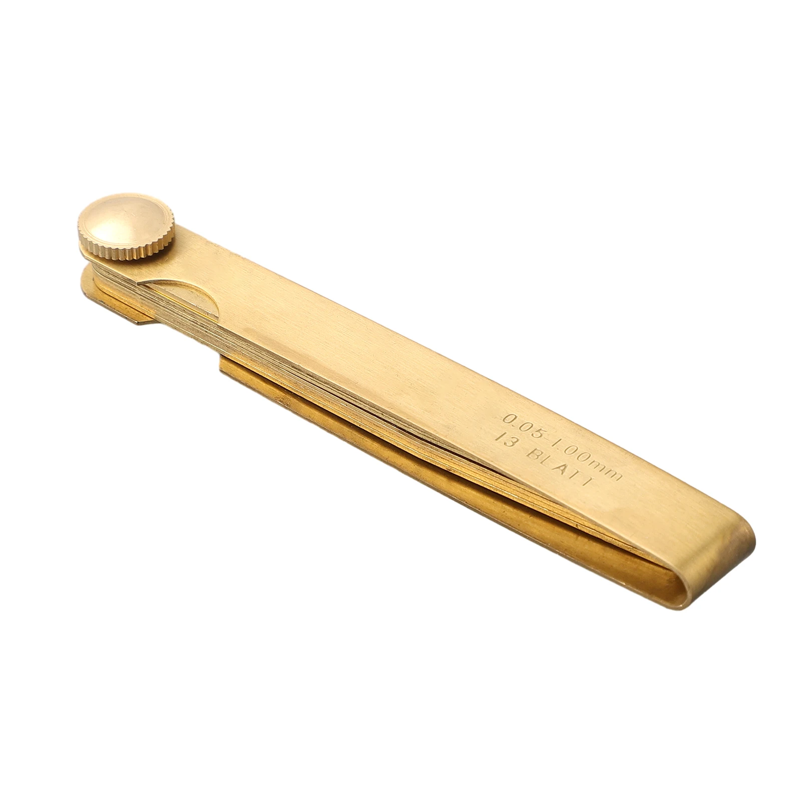 Practical High Quality Feeler Gage 0.05-1m 100x13mm 13 Blade Metric Suitable For Designers Thickness Brass Engineers