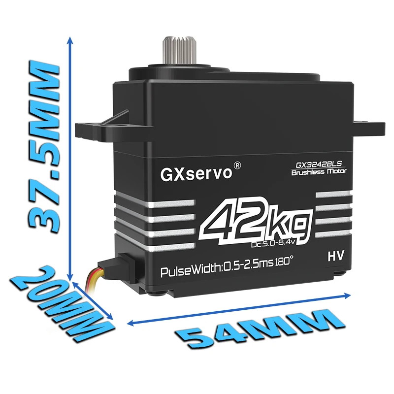 GXservo 42KG PWM Brushless  Servos high voltage Metal Gear Digital Servo For 1/8 1/10 Scale RC Car Servos Motor