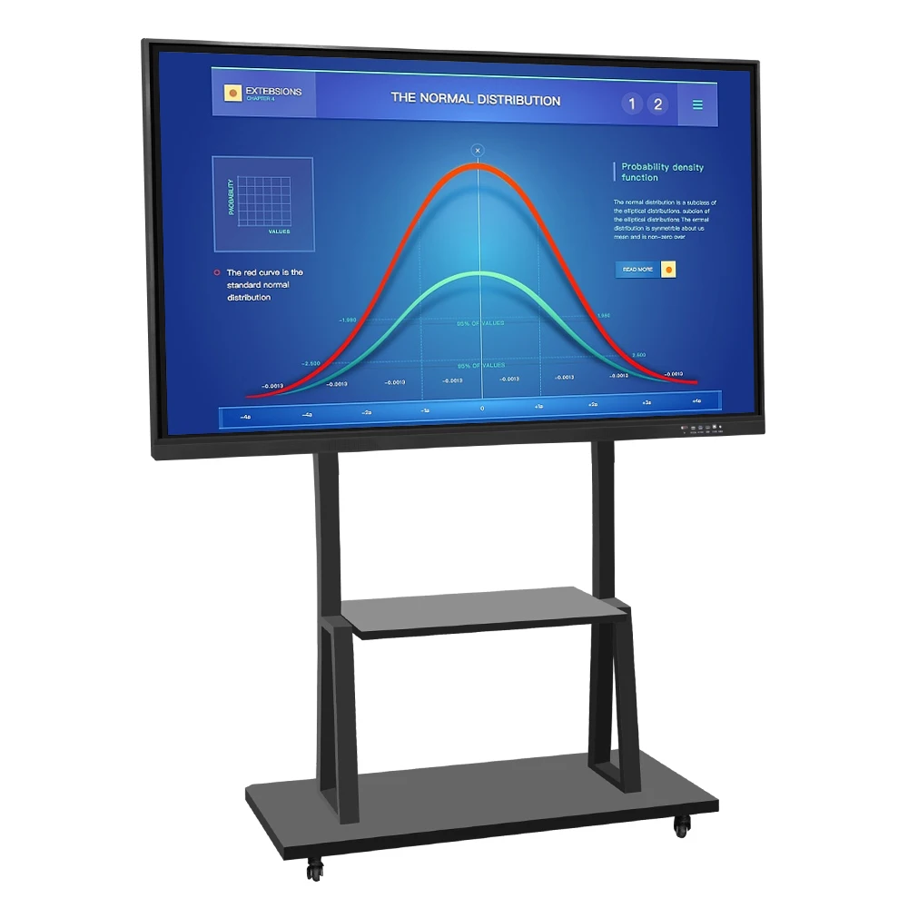 55 Inch Interactive Mobile White Board Smart Class Interactive Whiteboard All In One Pc Computer Digital Whiteboard