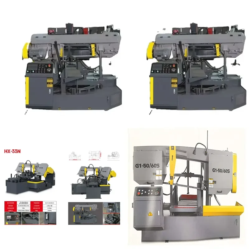 Automatic Metal Cutting Machine Steel Band Saw Iron Bar Sawing and Cutting Tool for Industrial Use High Precision Efficient