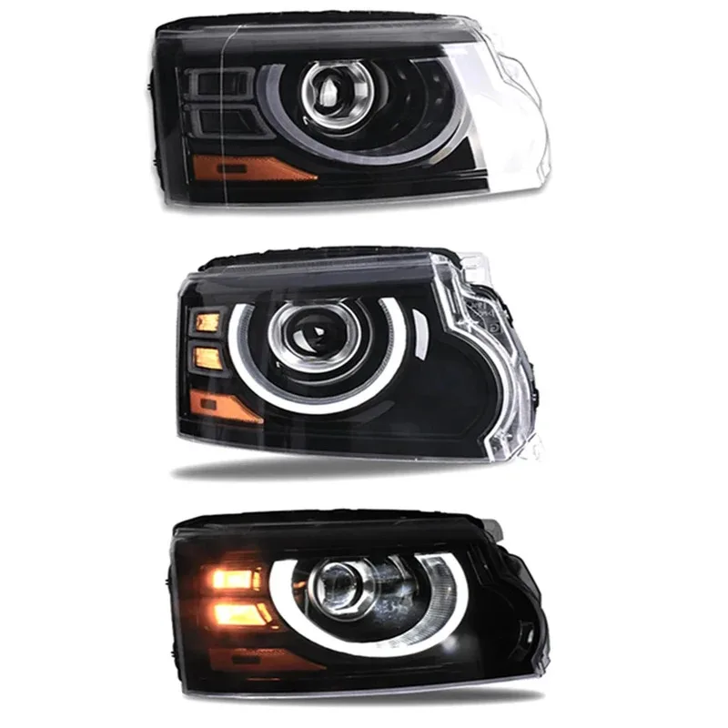 

DRL Turn Signal Head Lamp For Discovery 4 2010-2017 LED Headlights LR4 High Beam Angel Eye Projector Lens High Brightness