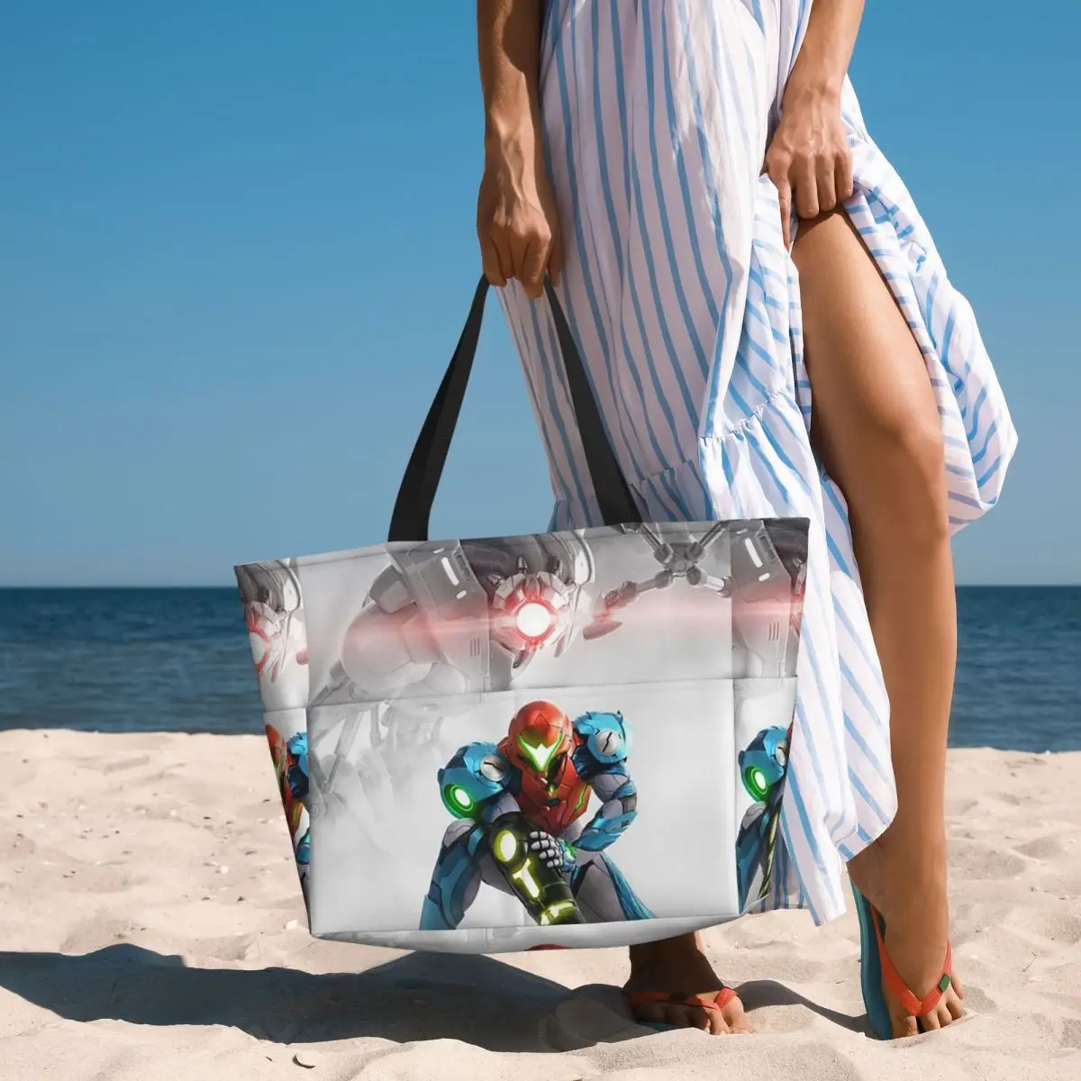 กระเป๋าโท้ทเมโทริดบีช กระเป๋าใส่ของสำหรับเล่นกีฬา โยคะ กระเป๋าเดินทางขนาดใหญ่สำหรับผู้หญิง กระเป๋าฟิตเนส