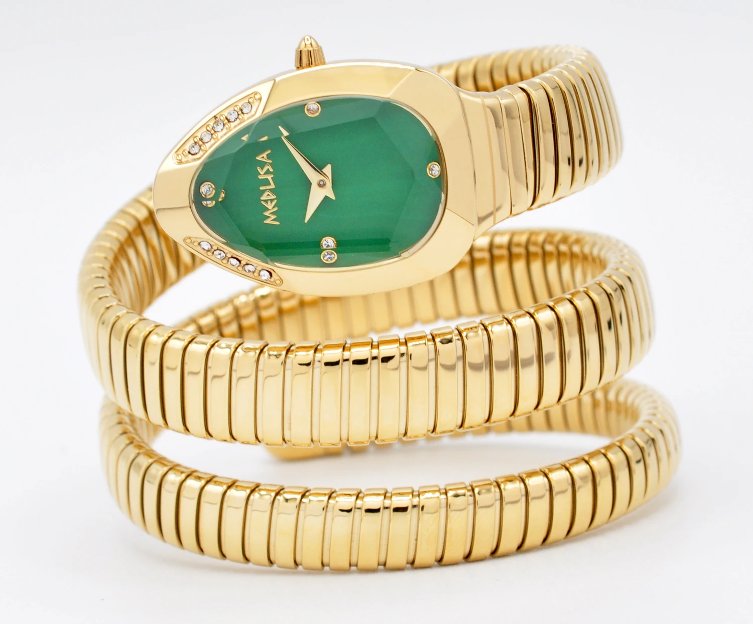 2026 High Quality Gold Diamond Set Snake Shaped Dress Watch Bangle Style Fashionable Unique Brand Same Style Women's Wristwatch S7a2e2e664c704a1c9334443a9975f223J
