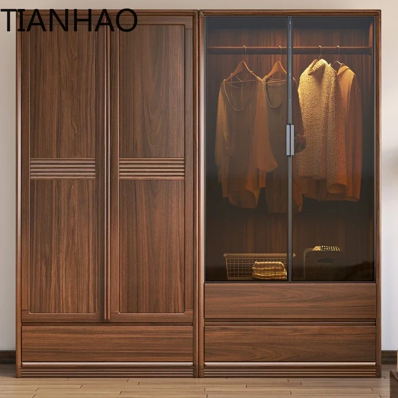 Babys Cabinet Clothes Wardrobe Closet Room Dresser Clothing Commodes Double Armable Furniture Dressing Armoire Sliding Door