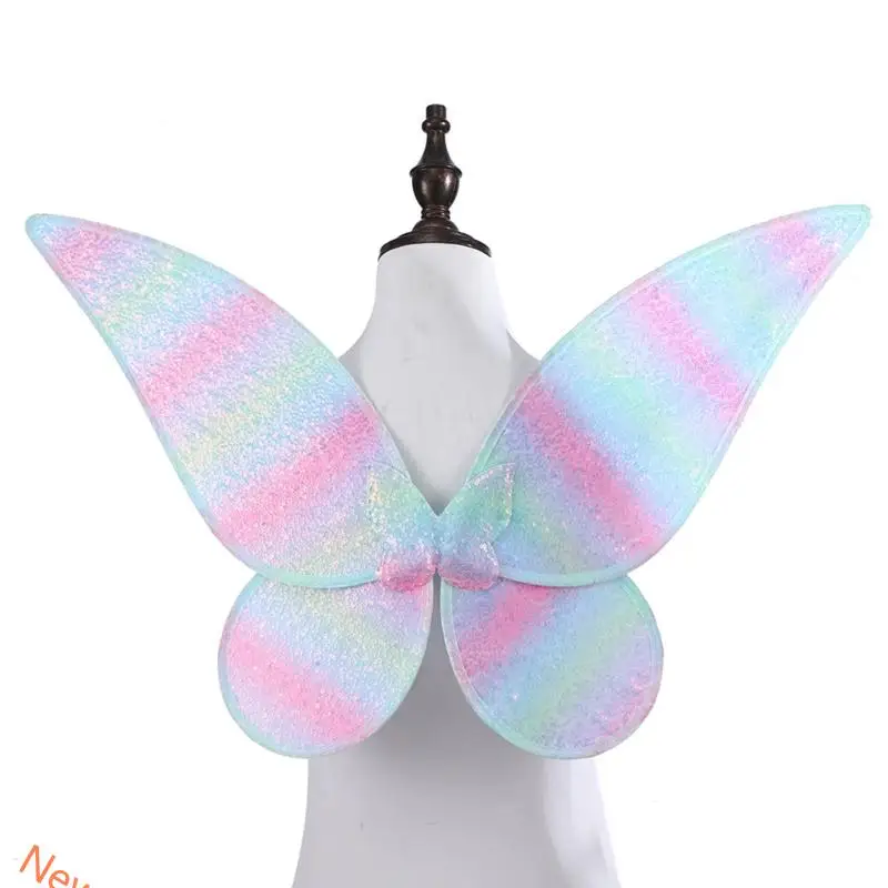 جناح Fairys للبالغين أطفال Fairys Butterfly Wing Glitter Angel Wing ، Costume Fairys for Halloween Gray Up Party Form