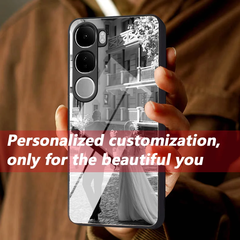 Custom Photo Mirror Glass Phone Case for Vivo Y400/Y21D/Y300/200/Y100/Y39/Y29/Y19/Y36/Y03/Y02/Y01 view 6